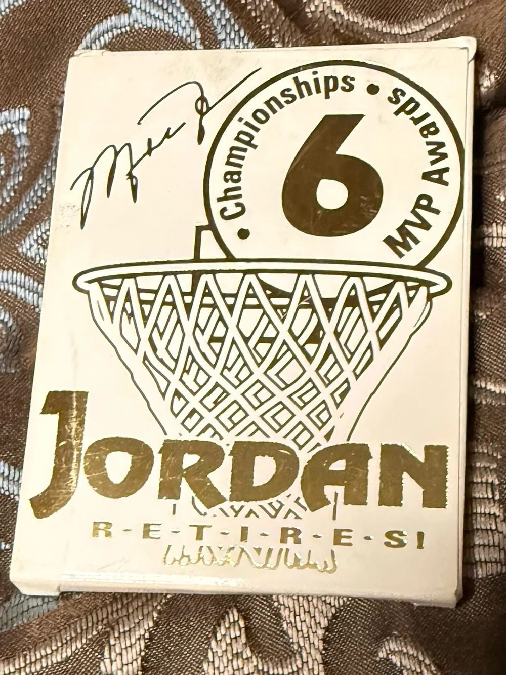 Jordan Gold and White Commemorative Card
